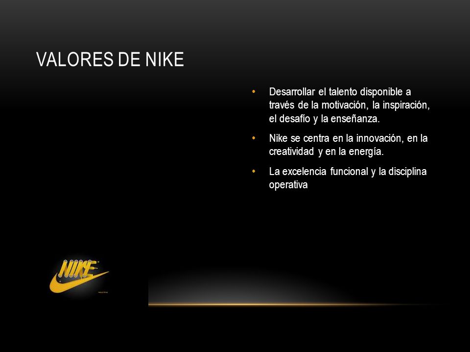 Nike valores online de la empresa
